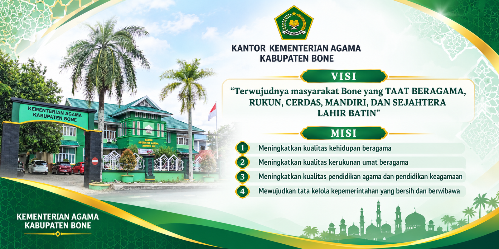VISI & MISI KANTOR KEMENTERIAN AGAMA KABUPATEN BONE